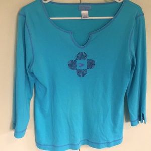 Sigrid Olsen SO blue top